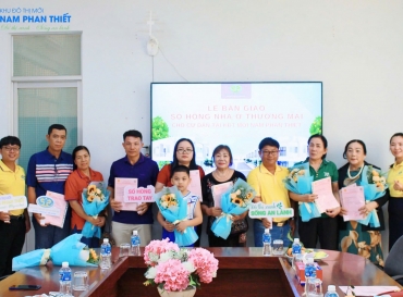 BÀN GIAO SỔ HỒNG THƯƠNG MẠI ĐỢT 2 - DỰ ÁN NHÀ Ở XÃ HỘI KCN HÀM KIỆM 1